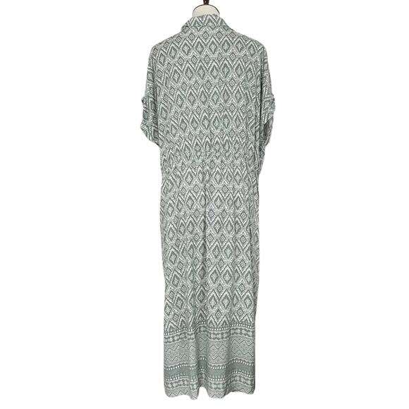 Lucky Brand Women's Geometric Print Collared Midi Dress Size 2X - Picture 3 of 8